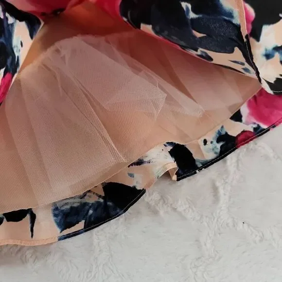 ‎B. Darlin Floral Pleated Tulle Skirt [SIZE 7/8] - Picture 4 of 5